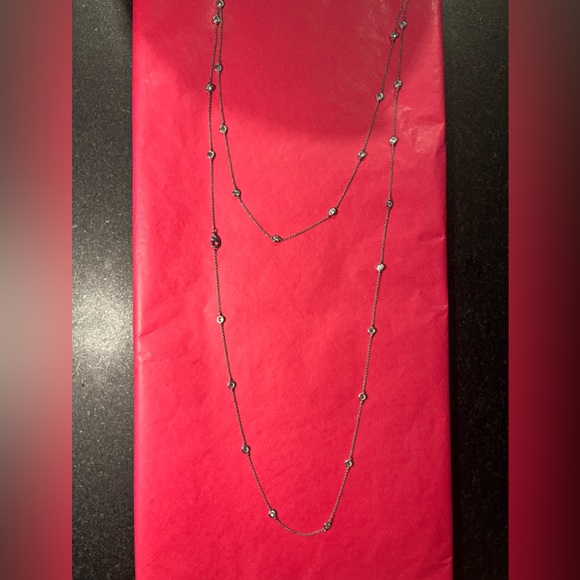 Cubic Z necklace (not sure exact material of chain but no visible tarnishing) - Picture 3 of 6